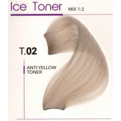 T.02  Ice Toner Anti-Yellow Toner 100 ml Mix 1:2