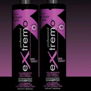 -Volumizzante Keratinnal Extremo sampon -Megemeli a hajat, dús hatást biztosít 1000 ml PARABÉN ÉS SLS MENTES!