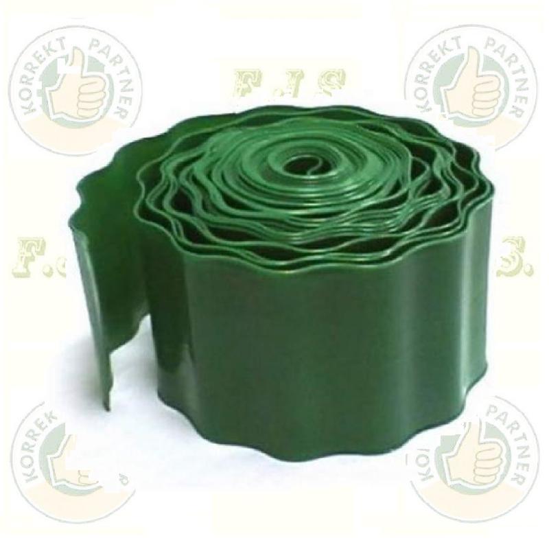 Ágyásszegély műanyag 10cm x 9m zöld Bradas