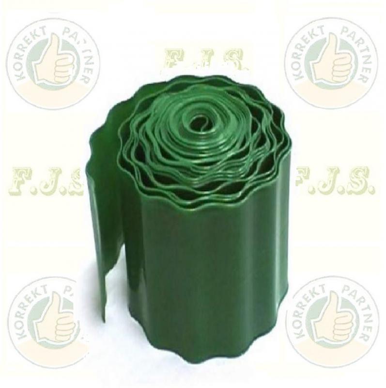 Ágyásszegély műanyag 25cm x 9m zöld Bradas