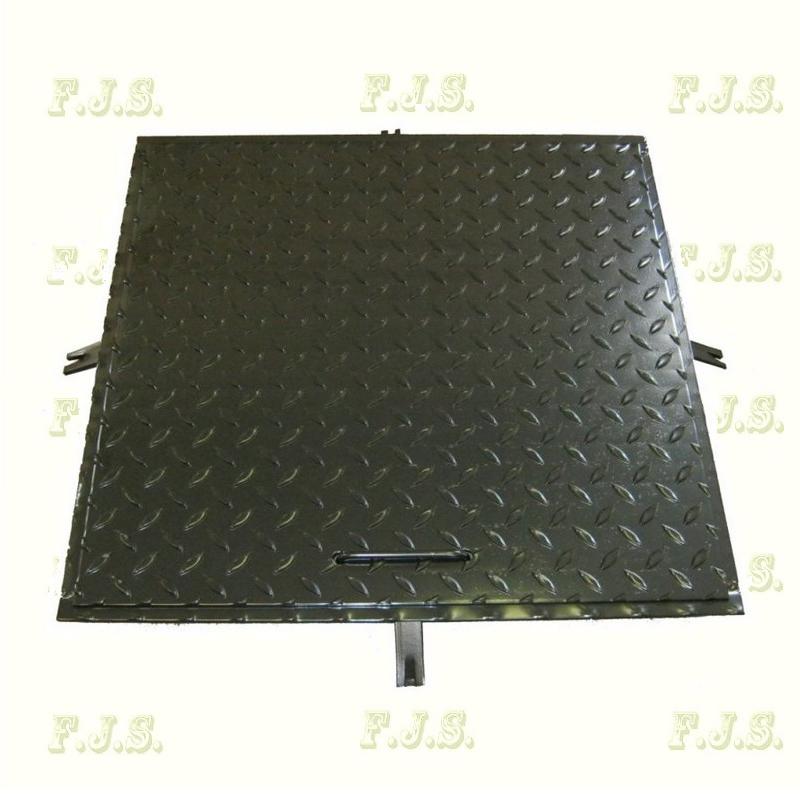 Aknafedlap leemelhető fekete 800x800mm Aknafedő, kerettel