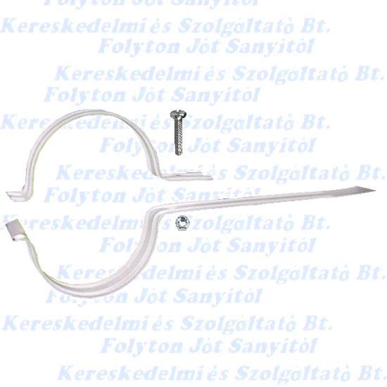alumínium csőbilincs Ø120 mm színterezett fehér