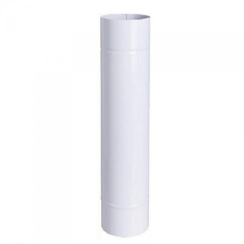 alumínium füstcső Ø130/1000 Szinterezett fehér