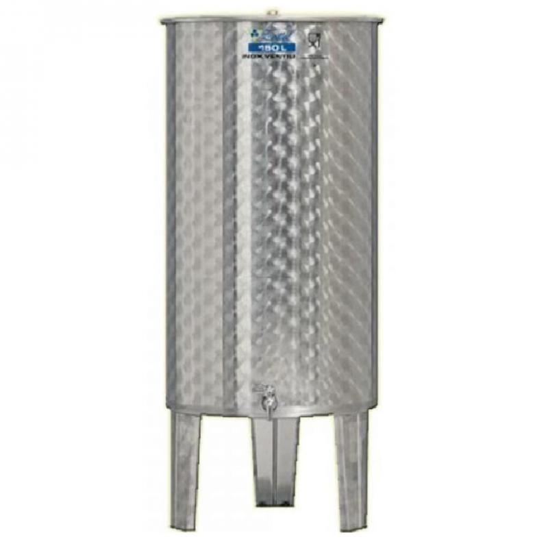 bortartály inox 150l 1db csappal úszófedeles rozsdamentes élelmiszeripari acél hordó