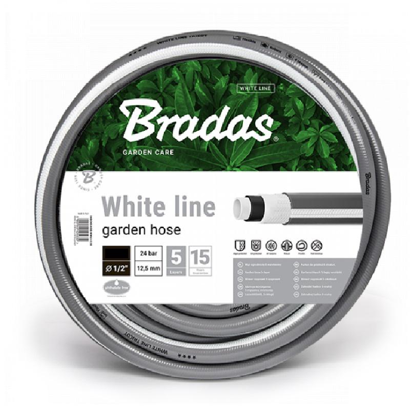 Bradas WHITE LINE kerti locsolótömlő 1/2” - 20m csavarodásmentes