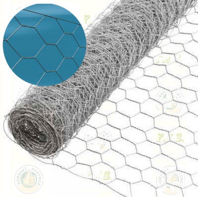 Csibeháló horganyzott 0,5 m x 25 m baromfiháló 32-es baromfirács, Csibefonat, Csibedrót
