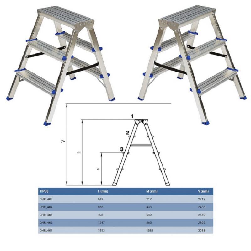 Elkop Két oldalt járható alu fellépő 2x7 fok