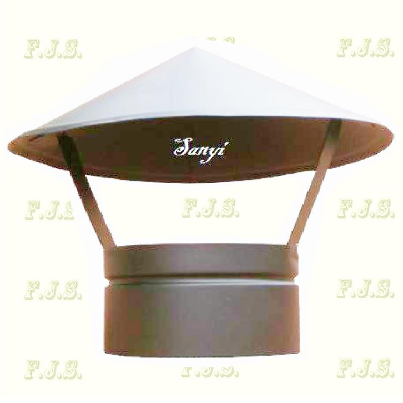 esővédő sapka Ø120 mm natúr acél (kémény, béléscső, füstcső)