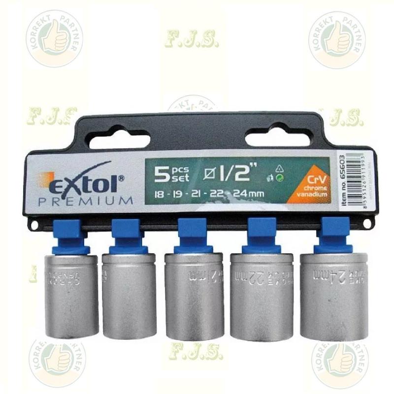 extol premium Dugókulcs készlet ½", 5 db, 18÷24mm