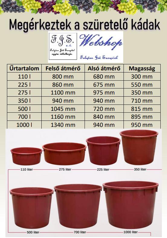 Szüretelőkád fedél 700l. bordó színű tető