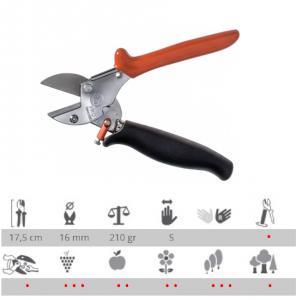 5109 rávágós metszőolló forgónyeles 17,5cm