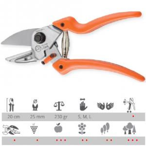 6107 rávágós metszőolló hajlított nyéllel 20cm