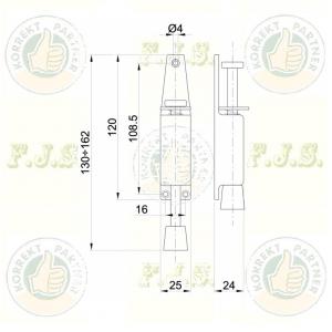 Ajtókitámasztó IBFM Kicsi ezüst 13 cm