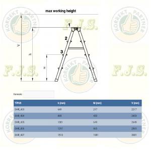 Elkop Két oldalt járható alu létra 2x4 fok