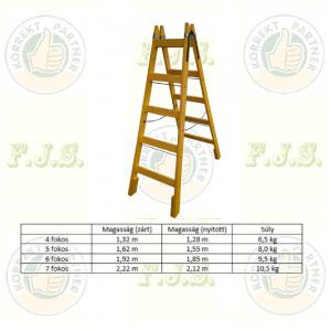 Fa háztartási létra 6 fokos