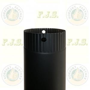 Füstcső Ø120/ 250mm fekete acél
