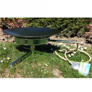 Grillsütő kerek Ø48 cm állványos, gázégővel Szeletsütő,  Flekkensütő