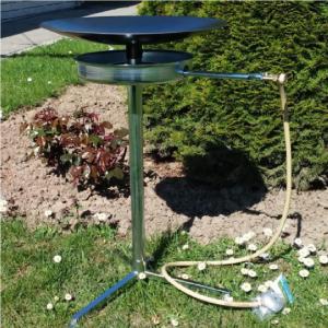 Grillsütő kerek Ø48 cm állványos, gázégővel Szeletsütő,  Flekkensütő