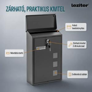 Homepost kültéri postaláda névtáblával zárható antracit