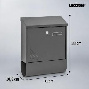 Homepost kültéri postaláda újságtartóval névtáblával zárható szürke