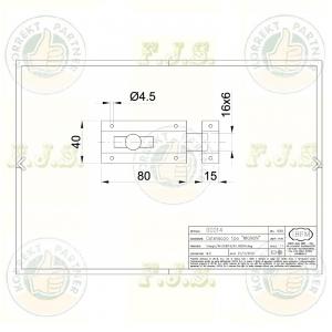 IBFM tolózár horganyzott acél 80 mm-es rugós
