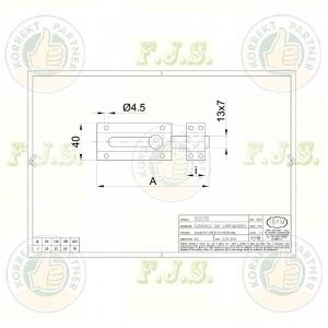 IBFM tolózár rezezett acél 80 mm-es rugós