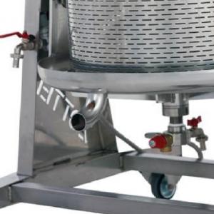 Inox szőlőprés, gyümölcsprés 250 l víznyomásos hidroprés megrendelésre ingyen szállítva