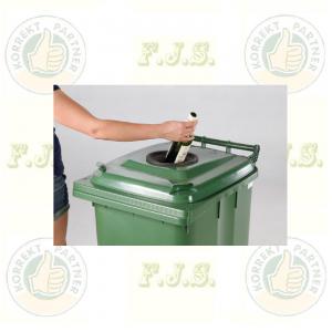 Kuka 240l zöld üveg hulladékgyűjtő kerekes háztartási szemetes CE Szelektív