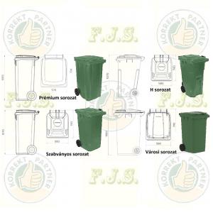 Kukafedél 240l kék háztartási szemetes CE