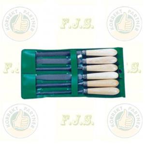 Kulcsreszelő klt 6 részes fa nyéllel, 100/2, GEMSE