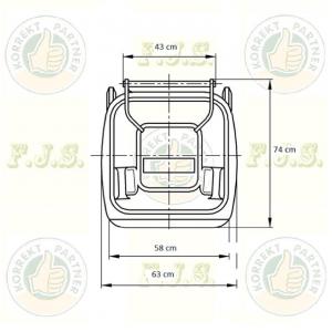 Leziter Kuka 240l barna. kültéri Kerekes háztartási szemetes Hulladéktároló EN-840