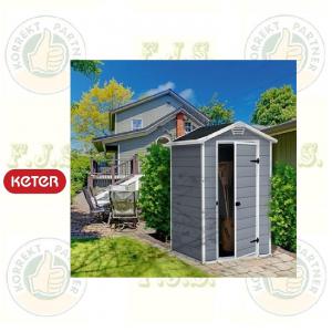MANOR 4x3 kerti ház, szürke-fehér színben 0,95 m² ingyen szállítva