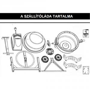 Mixer 120 betonkeverő 220V 450W 120 l Leziter