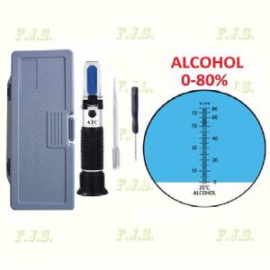 Refractometer alkohol 0-80 V/V %, (pálinkához) szürke