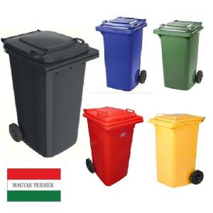 Stebo Kuka 120l piros kültéri Kerekes háztartási szemetes veszélyes hulladék