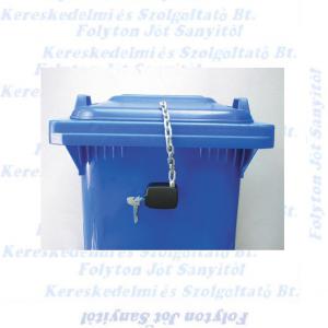 zár lánccal szemetes hulladéktárolókra
