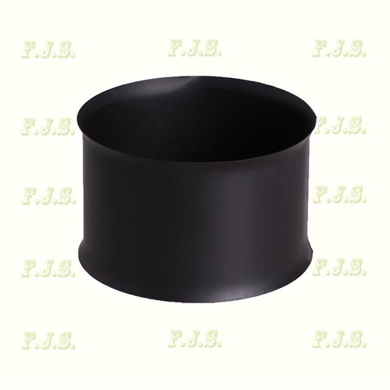 Falhüvely Ø150 mm 1 mm vastag falú fekete Füstcső