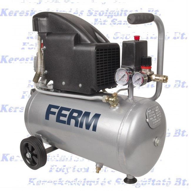 FERM CRM1045 Kompresszor 1,5 LE-1100 W, 24 L, 8 bar, olajos, indukciós motor