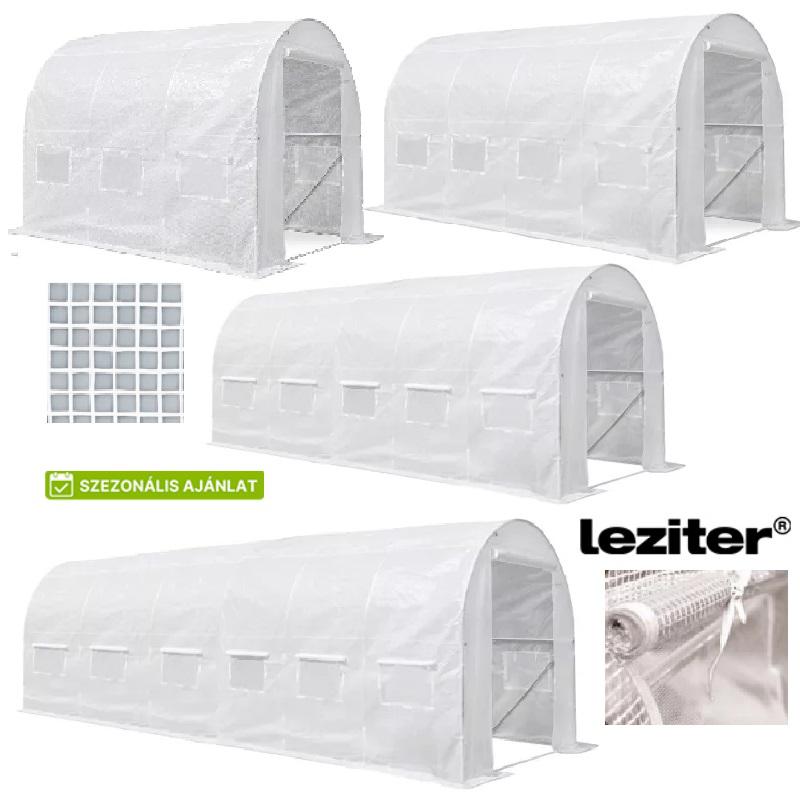 Fóliasátor erősített vázzal + fehér fólia 200x300x450 cm 13,5 m2