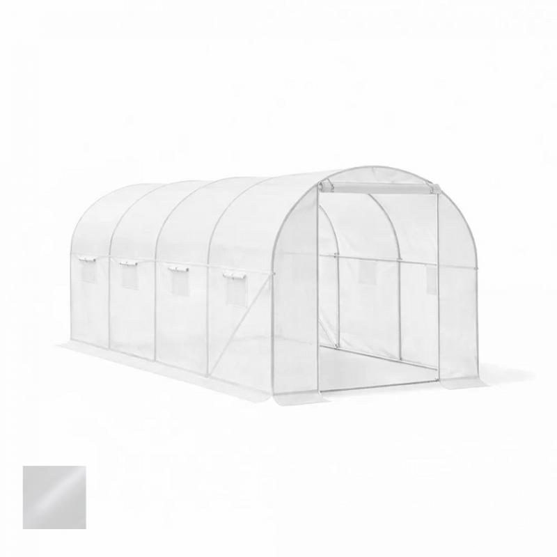 Fóliasátor erősített vázzal átlátszó fóliával 200x250x400 cm 10 m2