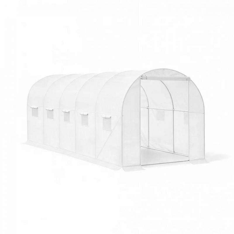 Fóliasátor erősített vázzal fehér fóliával 200x300x450 cm 13,5 m2