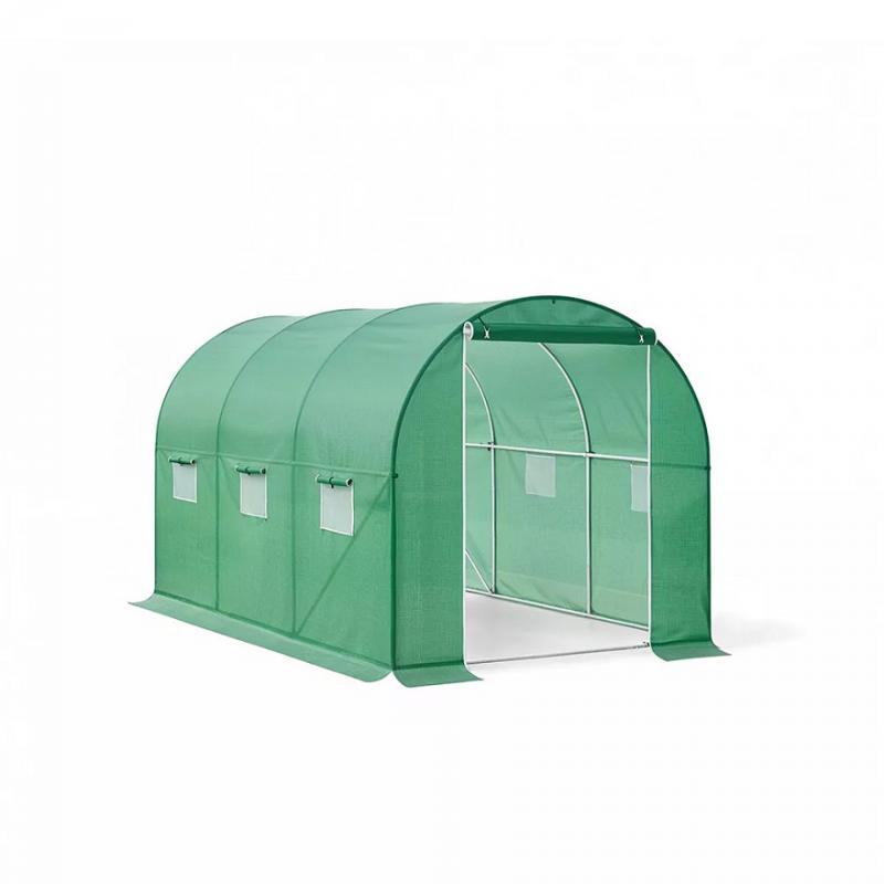 Fóliasátor erősített vázzal zöld fóliával 200x200x300 cm 6 m2