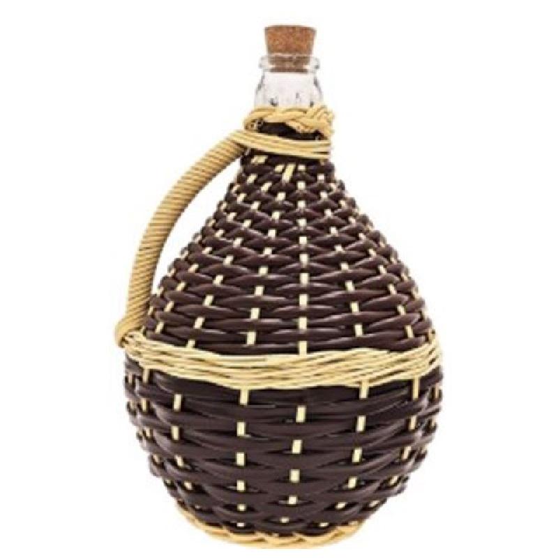 Fonott Demizson 5l sötétbarna műanyag bevonattal