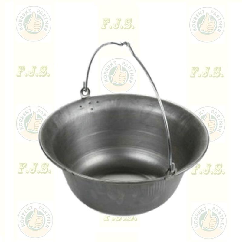 Gulyásbogrács 30l. Csiszolt, natúr-vas, gulyás bogrács