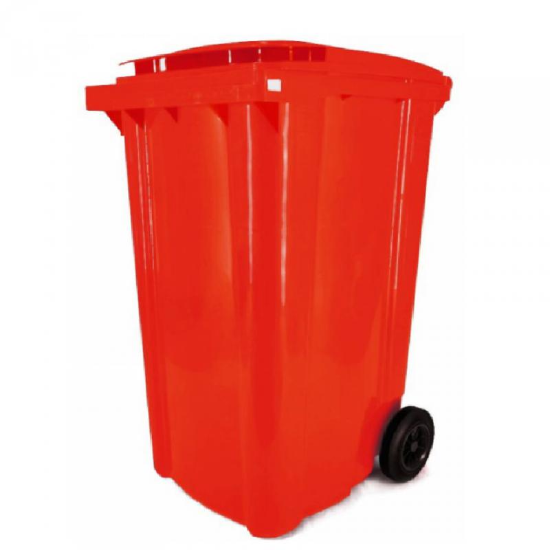 Háztartási kuka 240 L piros kerekes CE