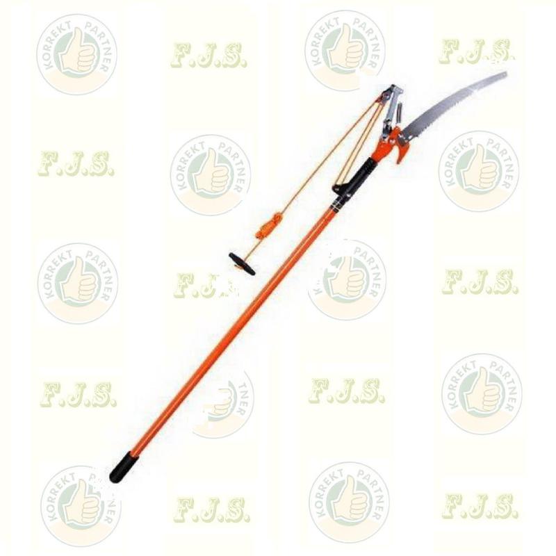 Hernyózó olló fűrésszel zsinórral teleszkópos nyéllel 1.2-2.4m FARMO LS3861 Ágfűrész