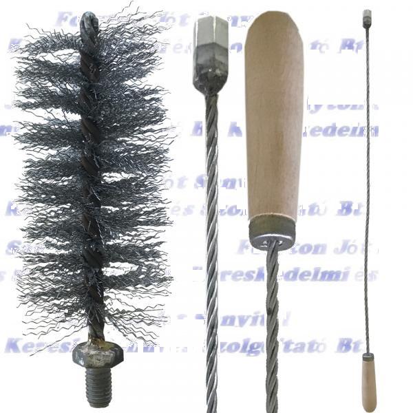 Hődob hőfokozó tisztító kefe cserélhető fej Ø 55mm 650mm nyéllel