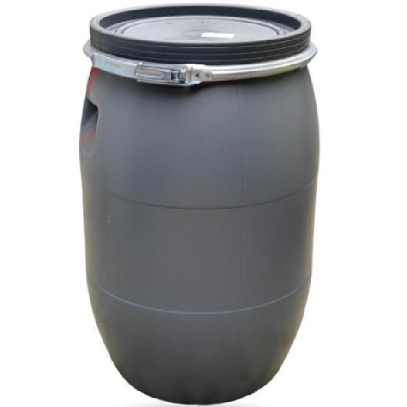 Hordó műanyag 60l fedeles mézes bilincses szürke