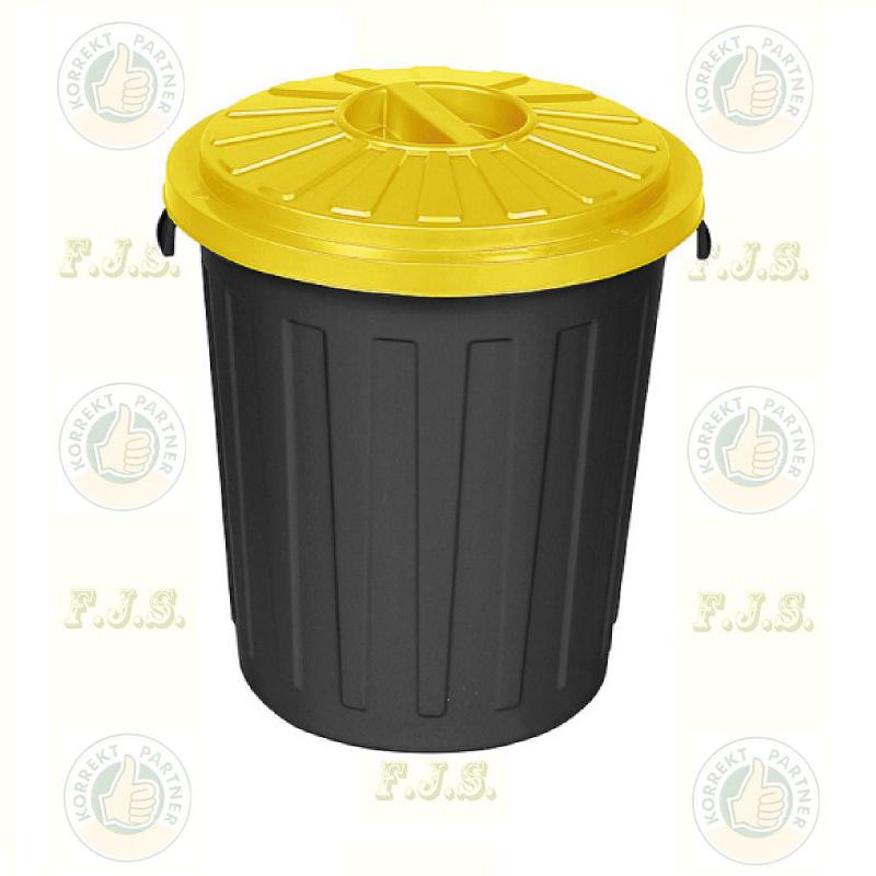 hulladéktároló 24 l  fekete sárga fedéllel