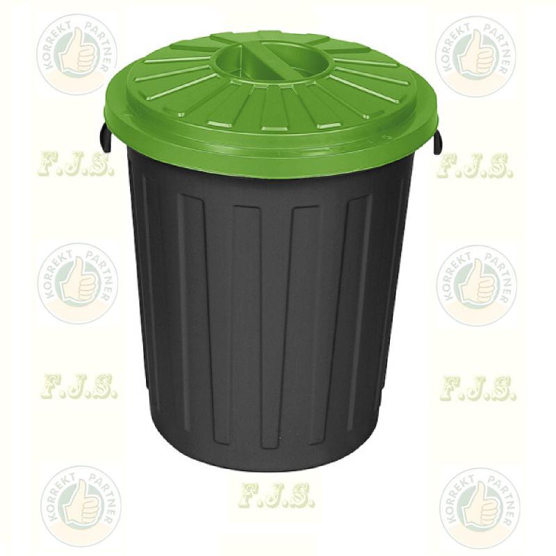 hulladéktároló 24 l  fekete zöld fedéllel